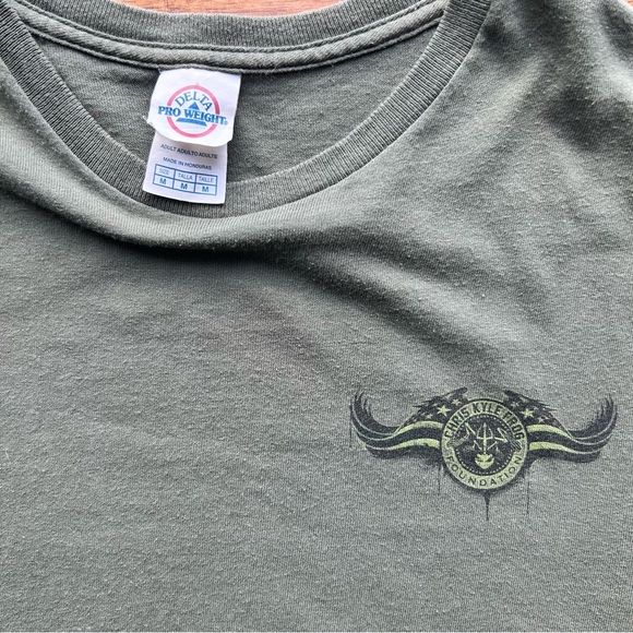 Chris Kyle Frog Foundation OD Green SEAL Shooters T-Shirt Size Medium Military - Picture 3 of 8